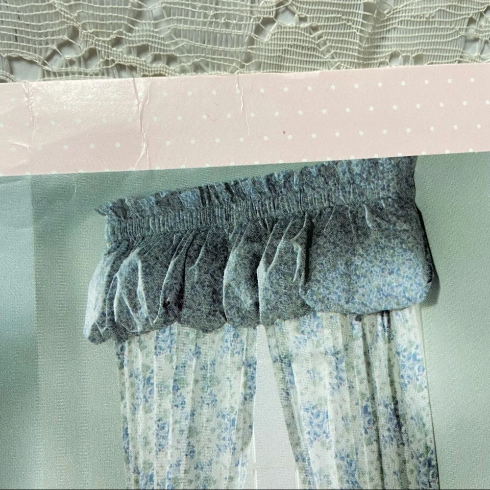 Gunne Sax Vintage Rare Ivy Garden Print Curtain Valance